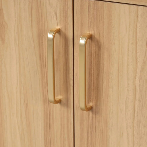 30' Bathroom Vanity with Sink Combo, Multi-functional Bathroom Cabinet with Doors and Drawer, MDF Board, Natural Default -DTYStore