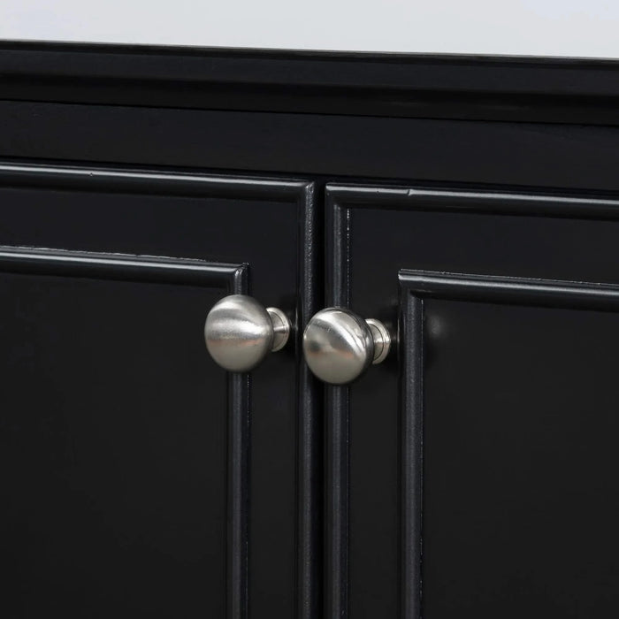 30' Bathroom Vanity with Sink Combo, Multi-functional Bathroom Cabinet with Doors and Drawer, Solid Frame and MDF Board, Black Default -DTYStore