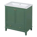 30' Bathroom Vanity with Sink Combo, Multi-functional Bathroom Cabinet with Doors and Drawer, Solid Frame and MDF Board, Dark Green Default -DTYStore