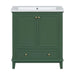 30' Bathroom Vanity with Sink Combo, Multi-functional Bathroom Cabinet with Doors and Drawer, Solid Frame and MDF Board, Dark Green Default -DTYStore