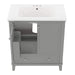 30' Bathroom Vanity with Sink Combo, Multi-functional Bathroom Cabinet with Doors and Drawer, Solid Frame and MDF Board, Grey (Old Sku:SY999606AAE) Default -DTYStore