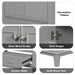 30' Bathroom Vanity with Sink Combo, Multi-functional Bathroom Cabinet with Doors and Drawer, Solid Frame and MDF Board, Grey Default -DTYStore