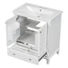 30' Bathroom Vanity with Sink Combo, Multi-functional Bathroom Cabinet with Doors and Drawer, Solid Frame and MDF Board, White Default -DTYStore
