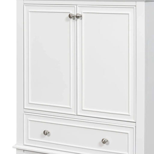 30' Bathroom Vanity with Sink Combo, Multi-functional Bathroom Cabinet with Doors and Drawer, Solid Frame and MDF Board, White (Old Sku:SY999606AAK) Default -DTYStore