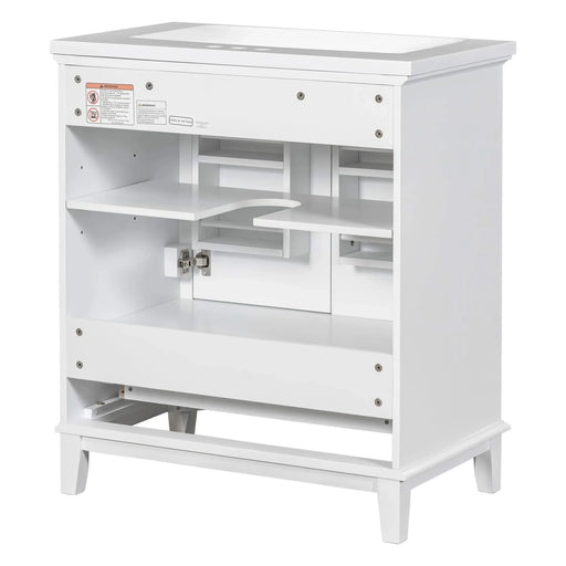 30' Bathroom Vanity with Sink Combo, Multi-functional Bathroom Cabinet with Doors and Drawer, Solid Frame and MDF Board, White (Old Sku:SY999606AAK) Default -DTYStore