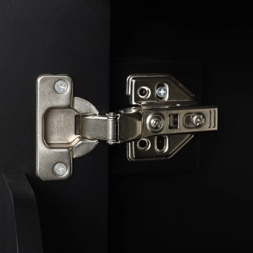 30' Bathroom Vanity with Sink Combo, Multi-functional Bathroom Cabinet with Doors and Drawer, Solid Wood and MDF Board, Black Default -DTYStore