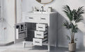 30' Bathroom Vanity with Sink Combo, White Bathroom Cabinet with Drawers, Solid Frame and MDF Board (Old Sku:N725S999222K) Default -DTYStore