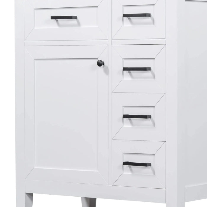 30' Bathroom Vanity with Sink Combo, White Bathroom Cabinet with Drawers, Solid Frame and MDF Board (Old Sku:N725S999222K) Default -DTYStore