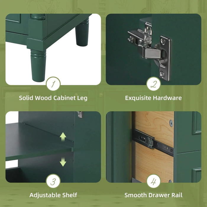 30' Bathroom Vanity with Sink, Freestanding Bathroom Storage Vanity Cabinet w/Soft-Closing Door, Bathroom Cabinet with 2 Drawers Default -DTYStore