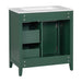 30' Bathroom Vanity with Sink Top, Bathroom Vanity Cabinet with Door and Two Drawers, Solid Wood Frame, One Package, Green (Old Sku:WF311620AAG) Default -DTYStore