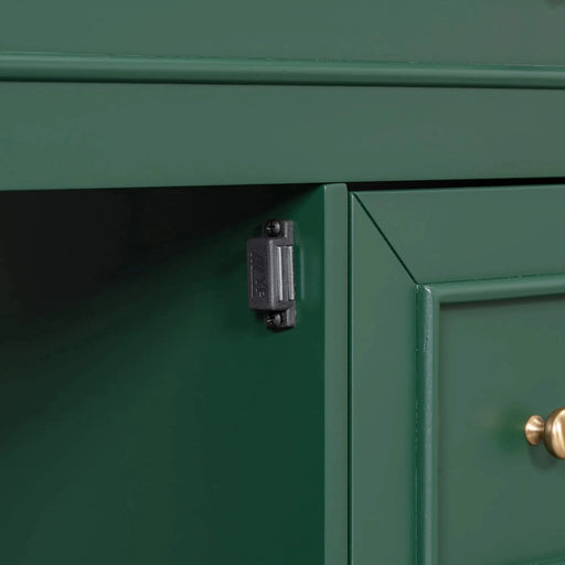 30' Bathroom Vanity with Sink Top, Bathroom Vanity Cabinet with Door and Two Drawers, Solid Wood Frame, One Package, Green (Old Sku:WF311620AAG) Default -DTYStore