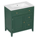 30' Bathroom Vanity with Sink Top, Bathroom Vanity Cabinet with Door and Two Drawers, Solid Wood Frame, One Package, Green (Old Sku:WF311620AAG) Default -DTYStore