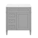 30'' Bathroom Vanity with Top Sink, Modern Bathroom Storage Cabinet with 2 Drawers and a Tip-out Drawer, Freestanding Vanity Set with Mirror Cabinet, Single Sink Bathroom Vanity Default -DTYStore
