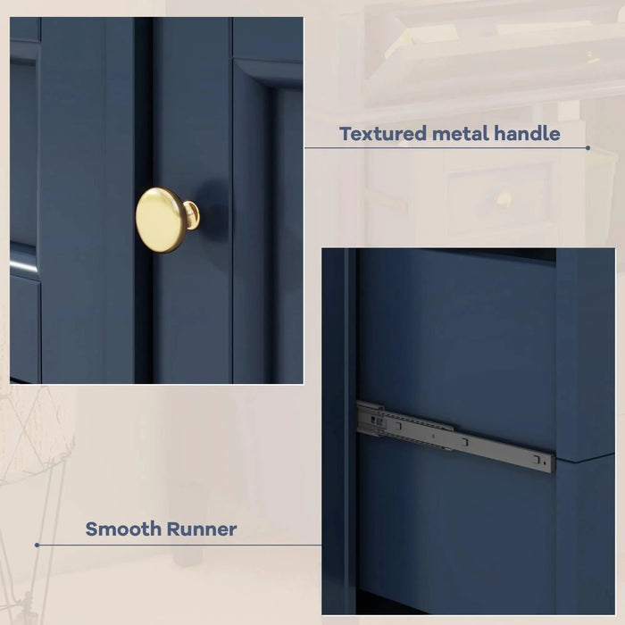 30'' Bathroom Vanity with Top Sink, Modern Bathroom Storage Cabinet with 2 Drawers and a Tip-out Drawer, Single Sink Bathroom Vanity Default -DTYStore