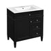 30'' Bathroom Vanity with Top Sink, Modern Bathroom Storage Cabinet with 2 Drawers and a Tip-out Drawer, Single Sink Bathroom Vanity Default -DTYStore