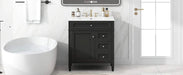 30'' Bathroom Vanity with Top Sink, Modern Bathroom Storage Cabinet with 2 Drawers and a Tip-out Drawer, Single Sink Bathroom Vanity Default -DTYStore