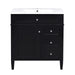 30'' Bathroom Vanity with Top Sink, Modern Bathroom Storage Cabinet with 2 Drawers and a Tip-out Drawer, Single Sink Bathroom Vanity Default -DTYStore