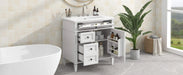 30'' Bathroom Vanity with Top Sink, Modern Bathroom Storage Cabinet with 2 Drawers and a Tip-out Drawer, Single Sink Bathroom Vanity Default -DTYStore