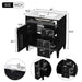 30'' Bathroom Vanity with Top Sink, Modern Bathroom Storage Cabinet with 2 Drawers and a Tip-out Drawer, Single Sink Bathroom Vanity Default -DTYStore