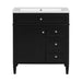 30'' Bathroom Vanity with Top Sink, Modern Bathroom Storage Cabinet with 2 Drawers and a Tip-out Drawer, Single Sink Bathroom Vanity (Same as SW000122AAB) Default -DTYStore