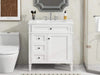 30'' Bathroom Vanity with Top Sink, Modern Bathroom Storage Cabinet with 2 Drawers and a Tip-out Drawer, Single Sink Bathroom Vanity Default -DTYStore