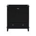 30' Bathroom Vanity without Sink, Base Only, Multi-functional Bathroom Cabinet with Doors and Drawer, Solid Frame and MDF Board, Black Default -DTYStore