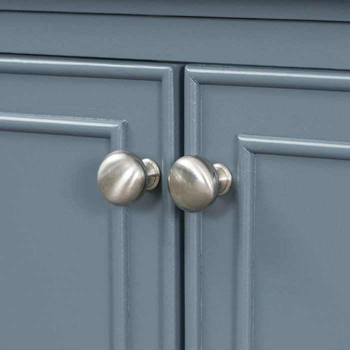 30' Bathroom Vanity without Sink, Base Only, Multi-functional Bathroom Cabinet with Doors and Drawer, Solid Frame and MDF Board, Blue Default -DTYStore