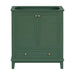 30' Bathroom Vanity without Sink, Base Only, Multi-functional Bathroom Cabinet with Doors and Drawer, Solid Frame and MDF Board, Dark Green Default -DTYStore