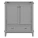 30' Bathroom Vanity without Sink, Base Only, Multi-functional Bathroom Cabinet with Doors and Drawer, Solid Frame and MDF Board, Grey Default -DTYStore