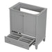 30' Bathroom Vanity without Sink, Base Only, Multi-functional Bathroom Cabinet with Doors and Drawer, Solid Frame and MDF Board, Grey Default -DTYStore