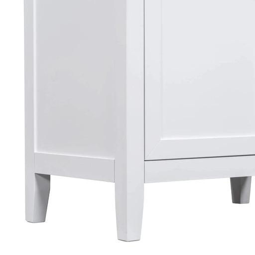 30' Bathroom Vanity without Sink, Cabinet Base Only, Bathroom Cabinet with Drawers, Solid Frame and MDF Board, White Default -DTYStore