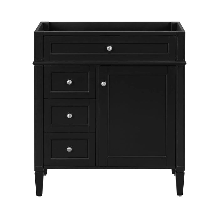 30'' Bathroom Vanity without Top Sink, Modern Bathroom Storage Cabinet with 2 Drawers and a Tip-out Drawer (NOT INCLUDE BASIN) Default -DTYStore