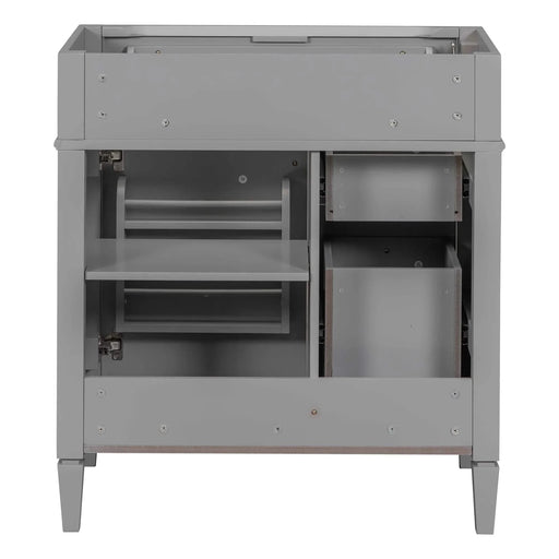 30'' Bathroom Vanity without Top Sink, Modern Bathroom Storage Cabinet with 2 Drawers and a Tip-out Drawer (NOT INCLUDE BASIN) Default -DTYStore