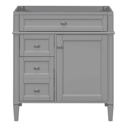 30'' Bathroom Vanity without Top Sink, Modern Bathroom Storage Cabinet with 2 Drawers and a Tip-out Drawer (NOT INCLUDE BASIN) Default -DTYStore
