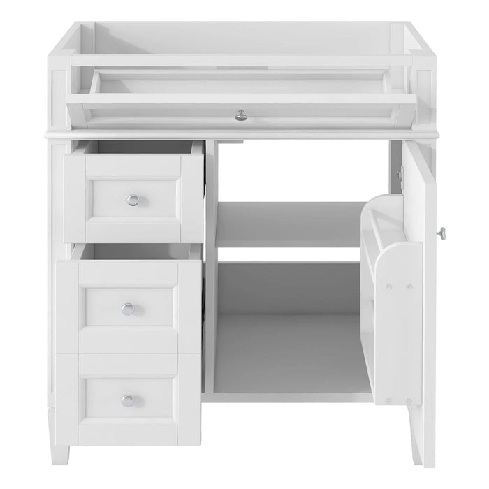 30'' Bathroom Vanity without Top Sink, Modern Bathroom Storage Cabinet with 2 Drawers and a Tip-out Drawer (NOT INCLUDE BASIN) Default -DTYStore