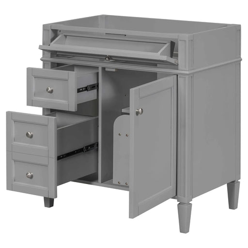 30'' Bathroom Vanity without Top Sink, Modern Bathroom Storage Cabinet with 2 Drawers and a Tip-out Drawer (NOT INCLUDE BASIN) Default -DTYStore
