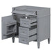 30'' Bathroom Vanity without Top Sink, Modern Bathroom Storage Cabinet with 2 Drawers and a Tip-out Drawer (NOT INCLUDE BASIN) Default -DTYStore