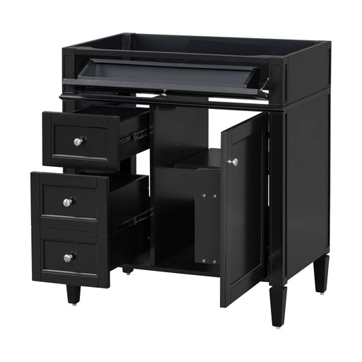 30'' Bathroom Vanity without Top Sink, Modern Bathroom Storage Cabinet with 2 Drawers and a Tip-out Drawer (NOT INCLUDE BASIN) Default -DTYStore