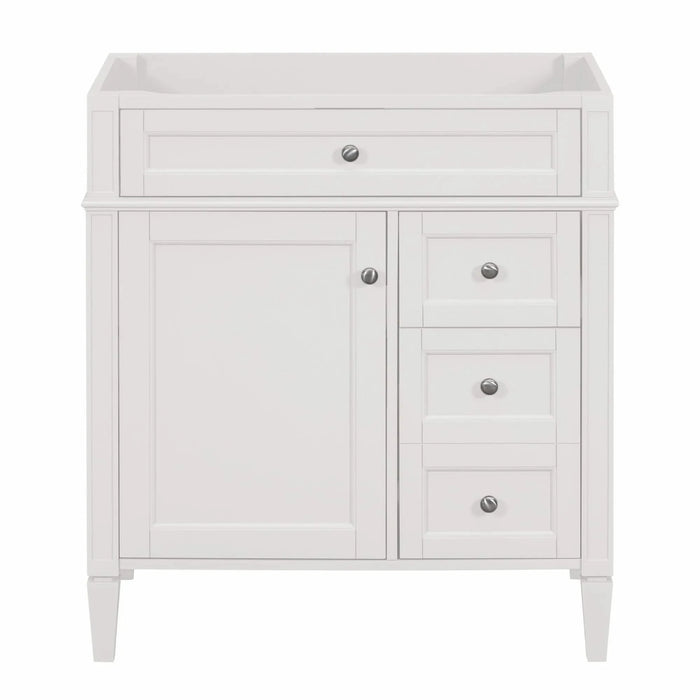 30'' Bathroom Vanity without Top Sink, Modern Bathroom Storage Cabinet with 2 Drawers and a Tip-out Drawer (NOT INCLUDE BASIN) Default -DTYStore
