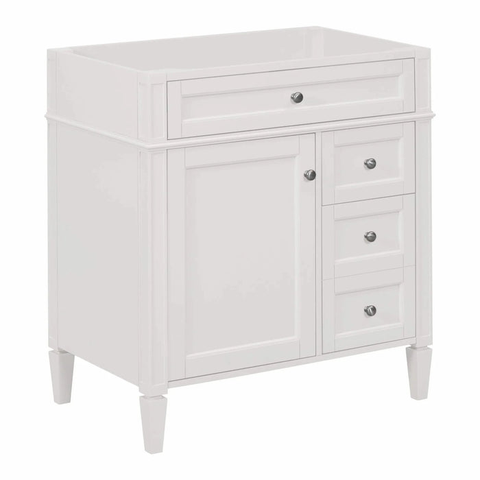 30'' Bathroom Vanity without Top Sink, Modern Bathroom Storage Cabinet with 2 Drawers and a Tip-out Drawer (NOT INCLUDE BASIN) Default -DTYStore
