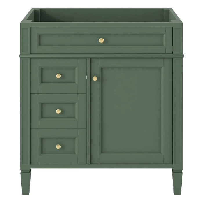 30'' Bathroom Vanity without Top Sink, Modern Bathroom Storage Cabinet with 2 Drawers and a Tip-out Drawer (NOT INCLUDE BASIN) Default -DTYStore