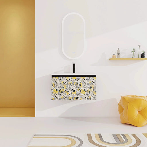 30'' Floating Wall-Mounted Bathroom Vanity With Ceramics Sink & Soft-Close Cabinet Door, KD-Package Default -DTYStore