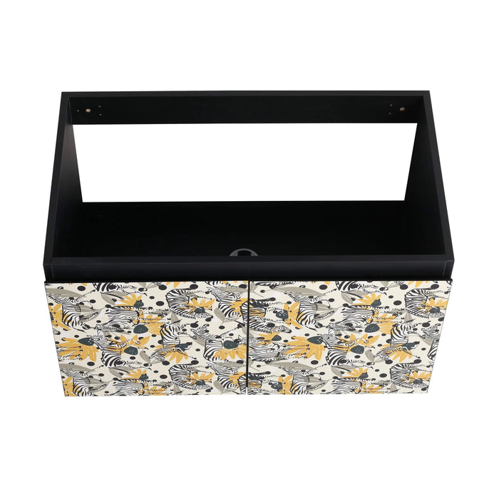 30'' Floating Wall-Mounted Bathroom Vanity With Ceramics Sink & Soft-Close Cabinet Door, KD-Package Default -DTYStore