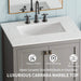 30' Freestanding Bathroom Vanity with Sink, Carrara Engineered Marble Vanity Top with Under-mounted Rectangular Ceramic Sink, Large Storage Soft-Close Door, Solid Wood Frame, Grey 24V03-30GR Default -DTYStore
