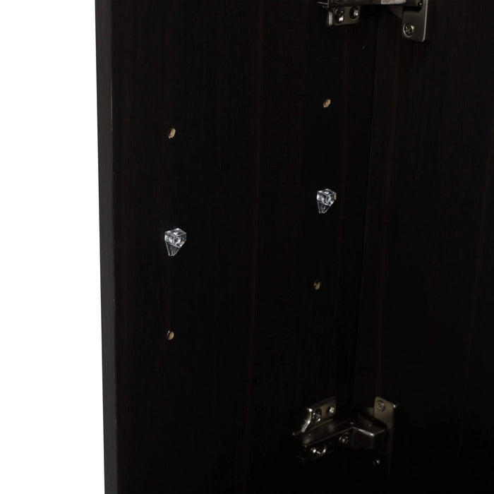 30'' Freestanding Bathroom Vanity with White Ceramic Sink & Soft-Close Door, Dark Oak, KD-Packing Default -DTYStore