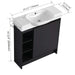 30'' Freestanding Bathroom Vanity with White Ceramic Sink & Soft-Close Door, Dark Oak, KD-Packing Default -DTYStore