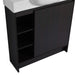30'' Freestanding Bathroom Vanity with White Ceramic Sink & Soft-Close Door, Dark Oak, KD-Packing Default -DTYStore
