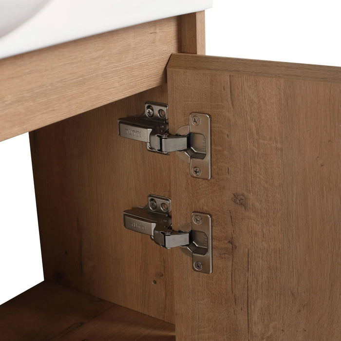 30'' Freestanding Bathroom Vanity with White Ceramic Sink & Soft-Close Door, KD-Packing Default -DTYStore