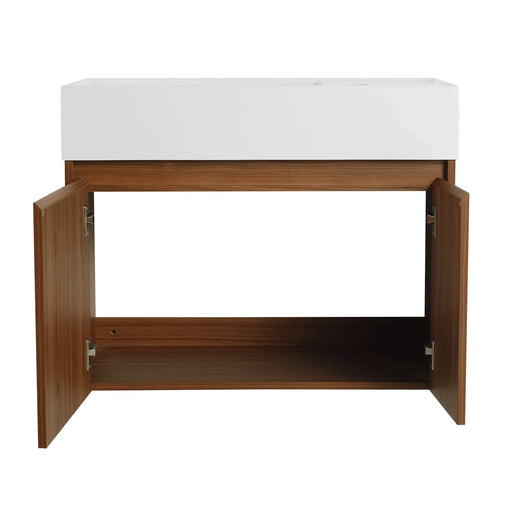 30 Inch Bathroom Cabinet With Sink,Soft Close Doors,Float Mounting Design, For Small Bathroom Default -DTYStore