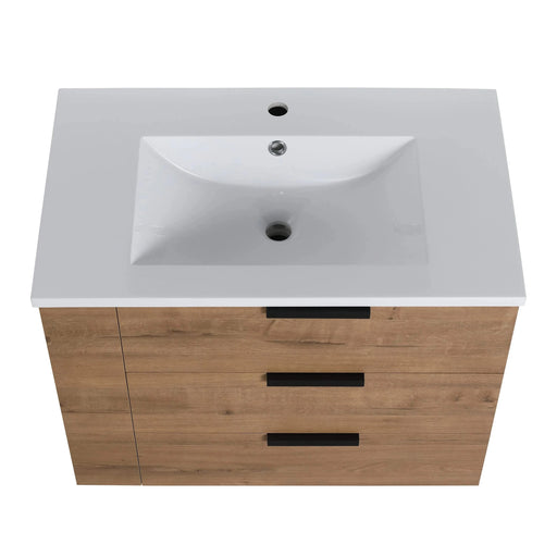 30 Inch Bathroom Vanity With Top(G-BVB01430LIMO-GRB3020MOWH) Default -DTYStore
